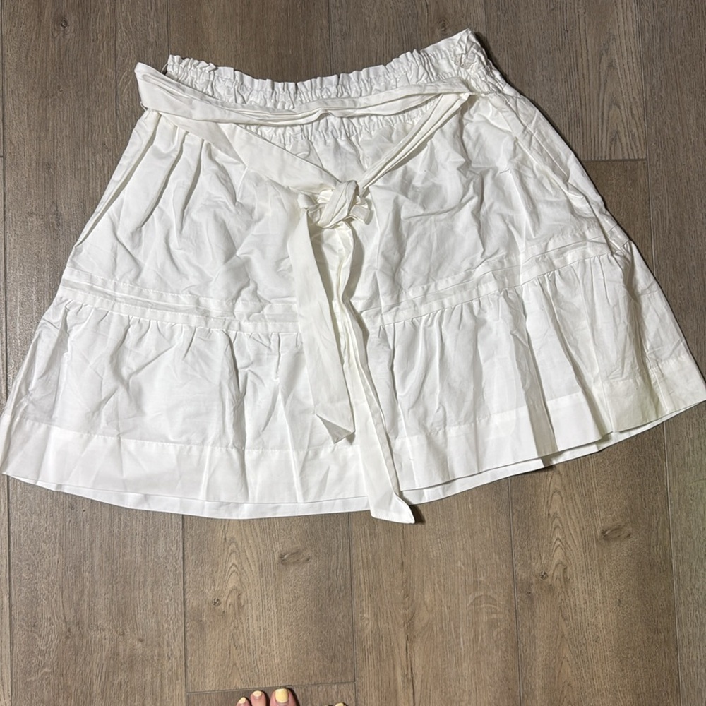NWT! Anthropologie White Maeve Somerset Mini Skirt - Size XL 🎶 - Picture 5 of 8